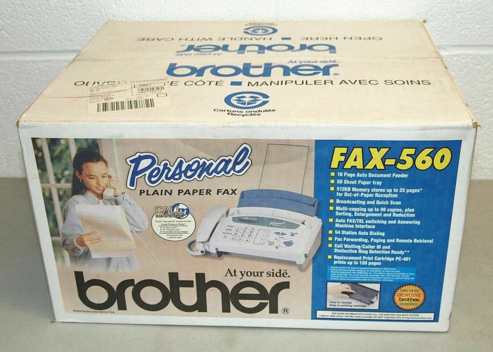 New!! Vintage 2000 BROTHER #FAX-560 Plain Paper 
