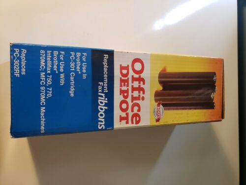 Office Depot Replacement Fax Ribbons Replaces Brother PC-301 Cartridge PC-302RF