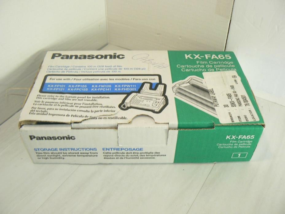 Genuine Panasonic KX-FA65 Toner Cartridge New Open Package Ships Free!