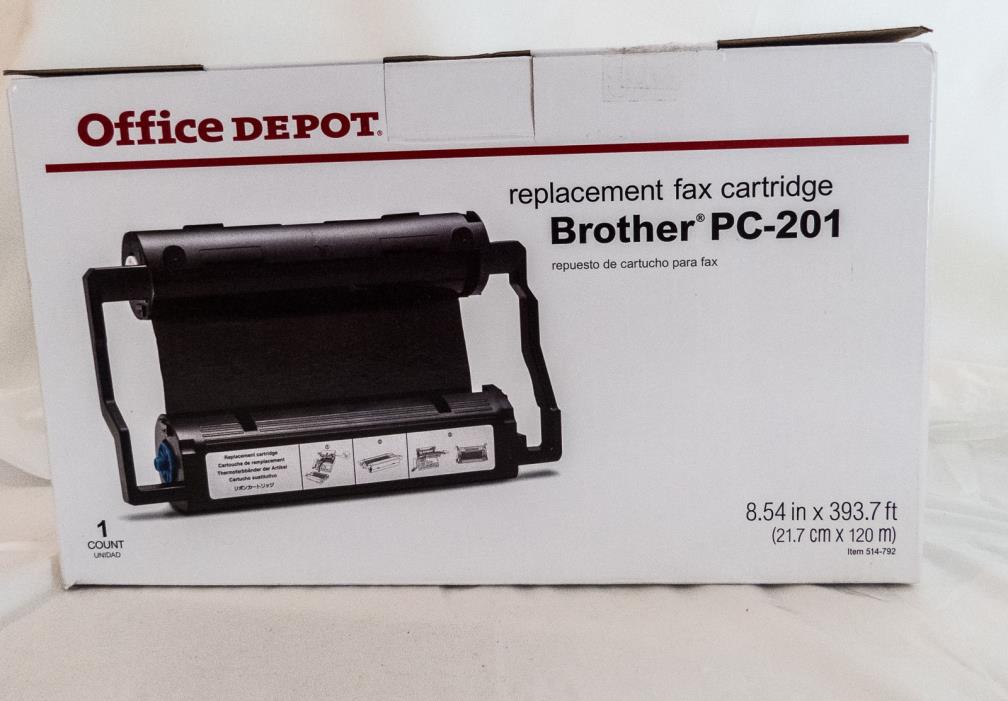 Brother Fax Cartridge  PC-201 Intelli Fax New Factory Sealed Office Depot