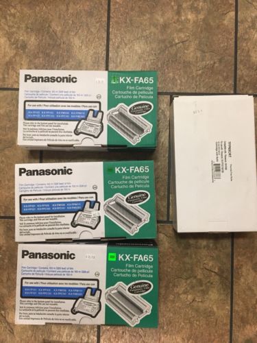Lot of  4  (3 Panasonic KX-FA65 Film Cartridge New  (PFPK1537YA) * 1 Compatible