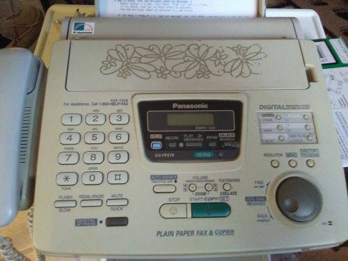 Panasonic KX-FP270 Plain Paper Fax Machine w/extra Roll Ink Film WORKS!