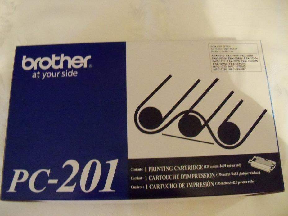 NEW IN BOX Brother PC-201 Black Fax Printing Cartridge