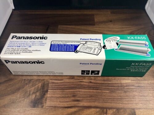 GENUINE Panasonic Black Ribbon Cartridge KX-FA55 2 pack replacement film