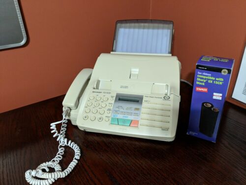 Sharp FO-1470 Home/Office Plain Paper Facsimile Fax Machine with Spare Ribbon