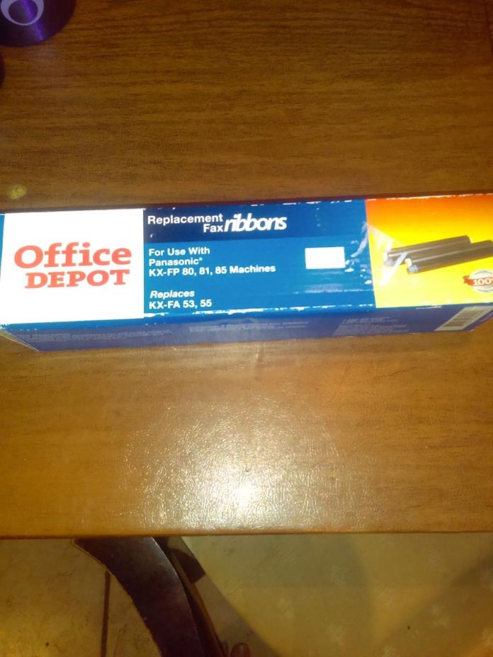 NEW OFFICE DEPOT REPLACEMENT FAX RIBBONS (2) REPLACES FX-FA 53, 55