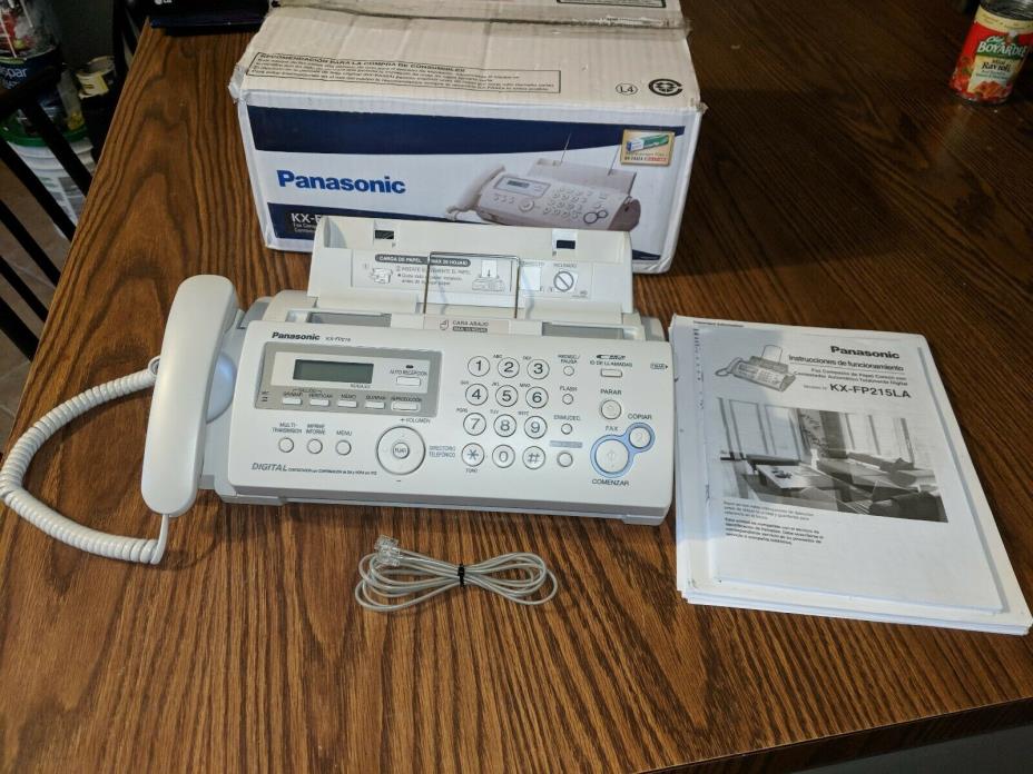 Panasonic KX-FP215 Plain Paper Fax/Copier Digital Answering Spanish/Portuguese