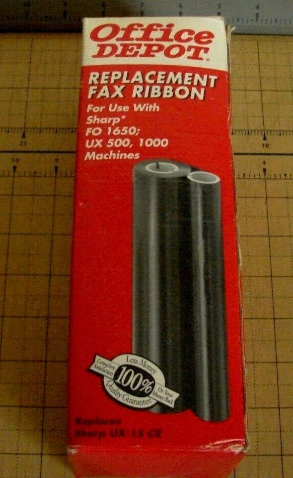 Fax Ribbon Sharp* FO 1650, UX 500,1000 & UX-15 CR Office Depot Brand(Black) NEW