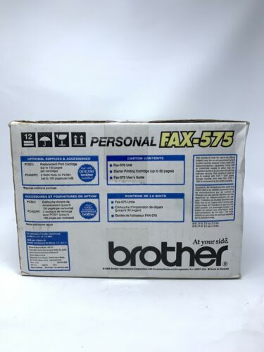 Brother Fax 575 Personal Plain Paper Fax, Phone, Copier All In One New Sealed