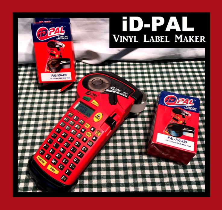 Brady ID-Pal Labeling Tool Red w/ Vinyl Labels loaded  TESTED WORKING