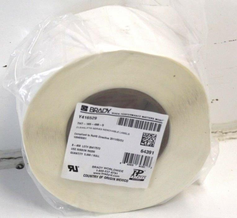 Brady THT-165-498-5 Cleanlift Series Removable Labels Y416529 5000 / Roll