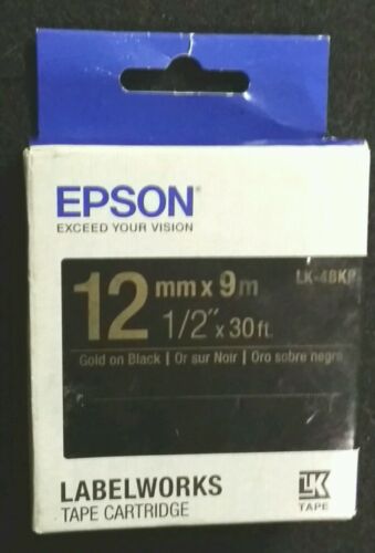 Epson LK-4BKP Labelworks 12mm x 9m Tape Cassette Cartridge new