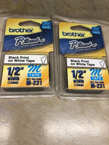 2 SEALED GENUINE BROTHER P-TOUCH M231 1/2