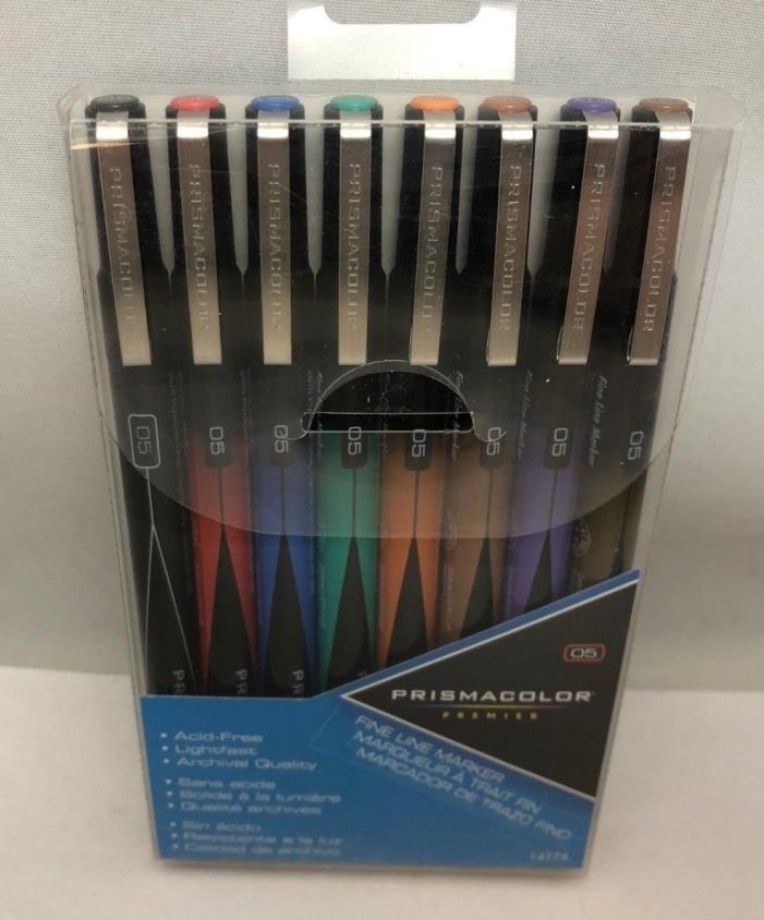 Prismacolor Premier Illustration Fine Line Markers - 05 8 Assorted Colors 1743