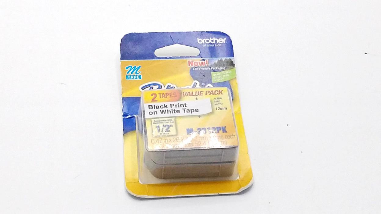 Brother P-Touch M-2312PK M Tape 2 Pack Genuine Labels Sealed