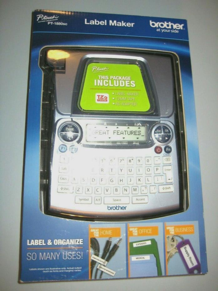 Brother P-Touch Advanced Deluxe Labeler Model PT-1880sc Label Maker (Brand New)