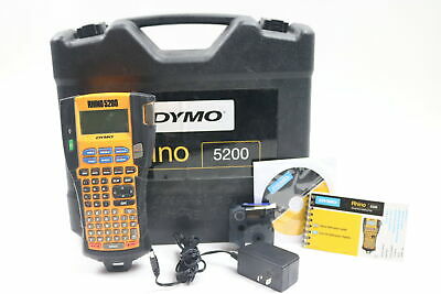 DYMO Rhino 5200 Industrial Label Maker Cary Case Kit with 2 Rolls of Vinyl