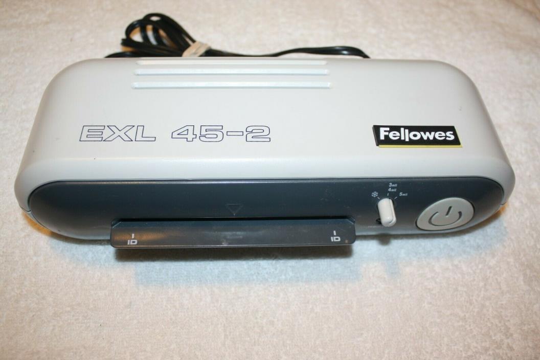 FELLOWES LAMINATOR EXL 45-2 PHOTO & ID HOT COLD SIZED DOCUMENTS 4.5” (120MM) PER
