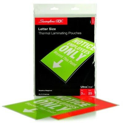 Swingline GBC UltraClear Thermal Laminating Pouches, Letter