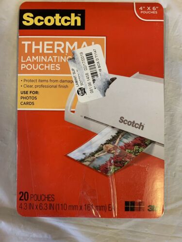 Scotch Thermal Laminating Pouch, 4 x 6 Inches, 5 mil Thick, Pack of 17