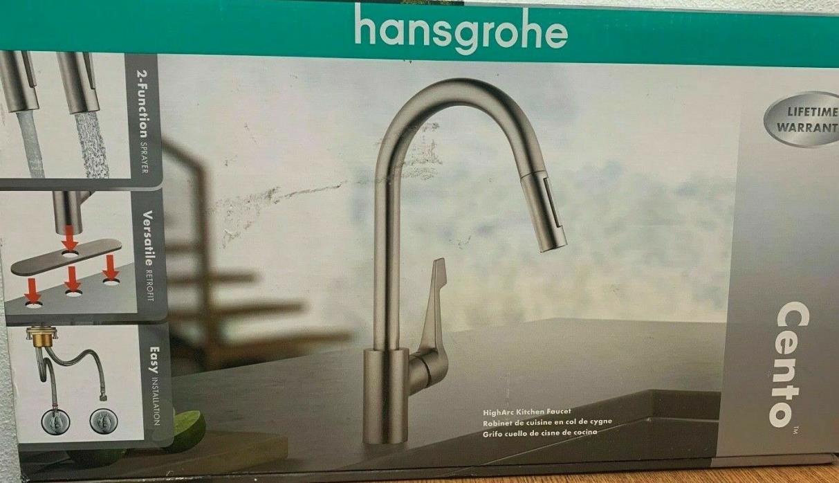 New Hansgrohe Cento High Arc Kitchen Faucet 04571800 Steel Optik Finish