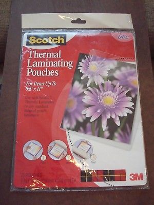 20 Scotch Thermal Laminating Pouches, Gloss 3M - New in Package