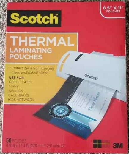 Scotch Thermal Letter Size Laminating Pouches  50/pk     TP3854-50