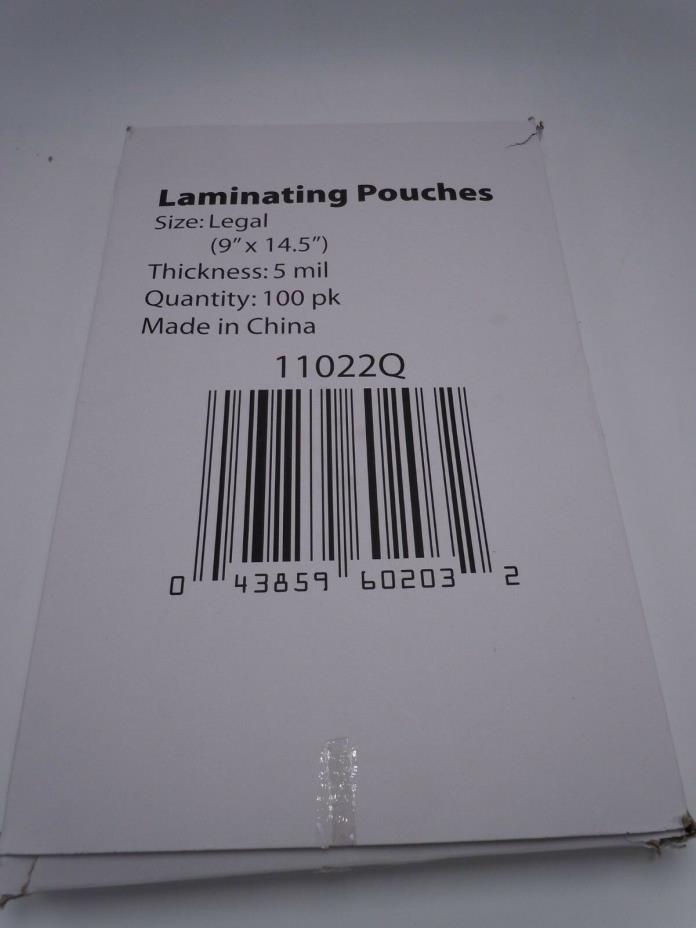 100 Legal 5 Mil Laminating Pouches Laminator Sheets 9 x 14-1/2 Scotch Quality