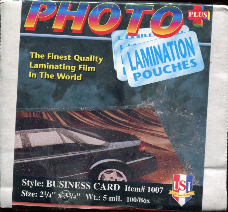 USI Business Card Photo Lamination Pouches Item #1007 (Brand New)