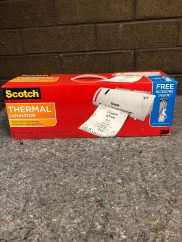 Scotch thermal laminator And Scotch Thermal Laminator Pouches & 8” Scissors New!