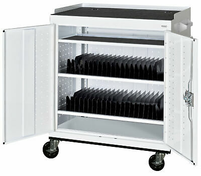 Sandusky Cabinets 40-Compartment Tablet Storage Cart Standard White
