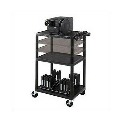 Luxor Multi-Height Low Price Table AV Cart with Cabinet/Electric/Big Wheels