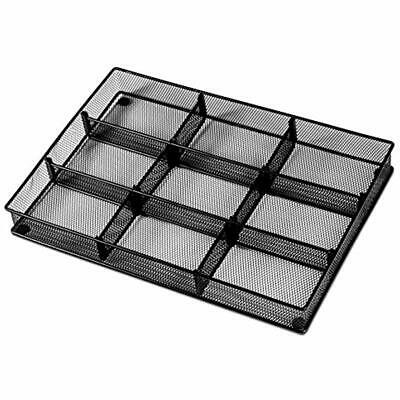Custom Drawer Organizer Tray - 20 Adjustable Metal Mesh Dividers Create Storage