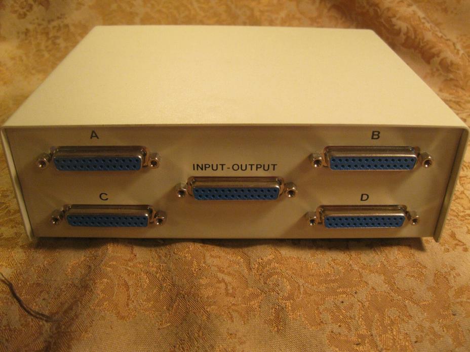 NEW! DATA SWITCH Box, ABCD 4-POSITION DB25  Female