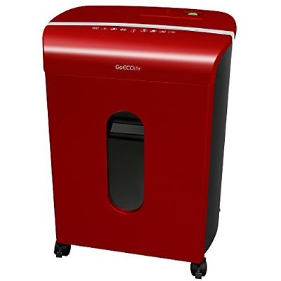 GoECOlife GMW120P-RED Limited Edition 12-Sheet High Security Microcut Paper Red