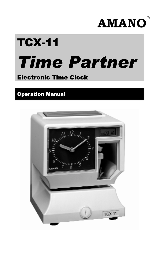 Amano TCX-11 Electronic Time Clock