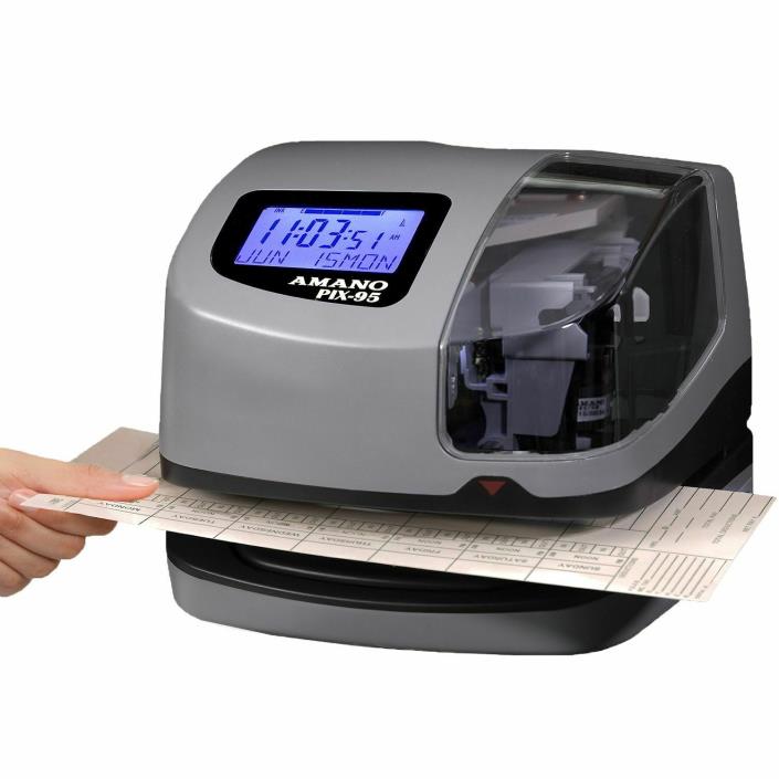 Amano Pix-95 Electronic Time Clock  Punch Card Machine