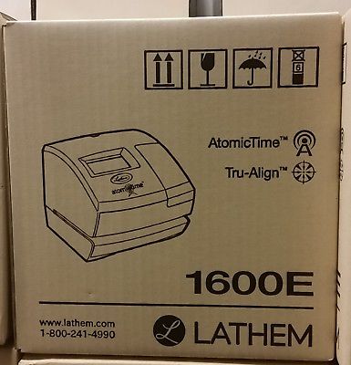 Lathem Time 1600E Wireless Atomic Time Recorder with Tru-Align Feature - 1600E