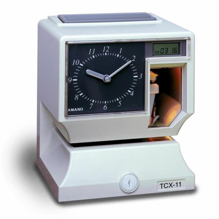 Amano Electronic Time Clock/Recorder. TCX-11