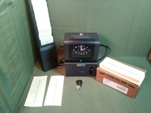 Lathem Mechanical Punch Time Clock 2126 with Key new box of time cards & holder