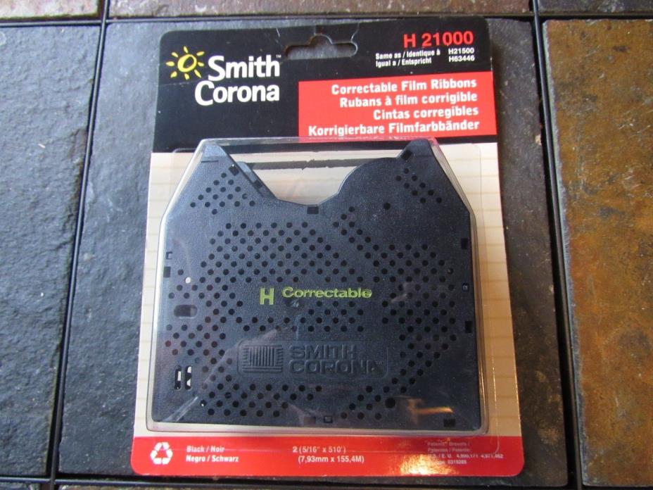 New 2PK Genuine Smith Corona H Series 21000 Correctable Typewriter Ribbon