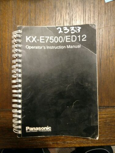 KX-E7500/ED12 Panasonic Electronic Typewriter Operator's Manual FREE SHIP!