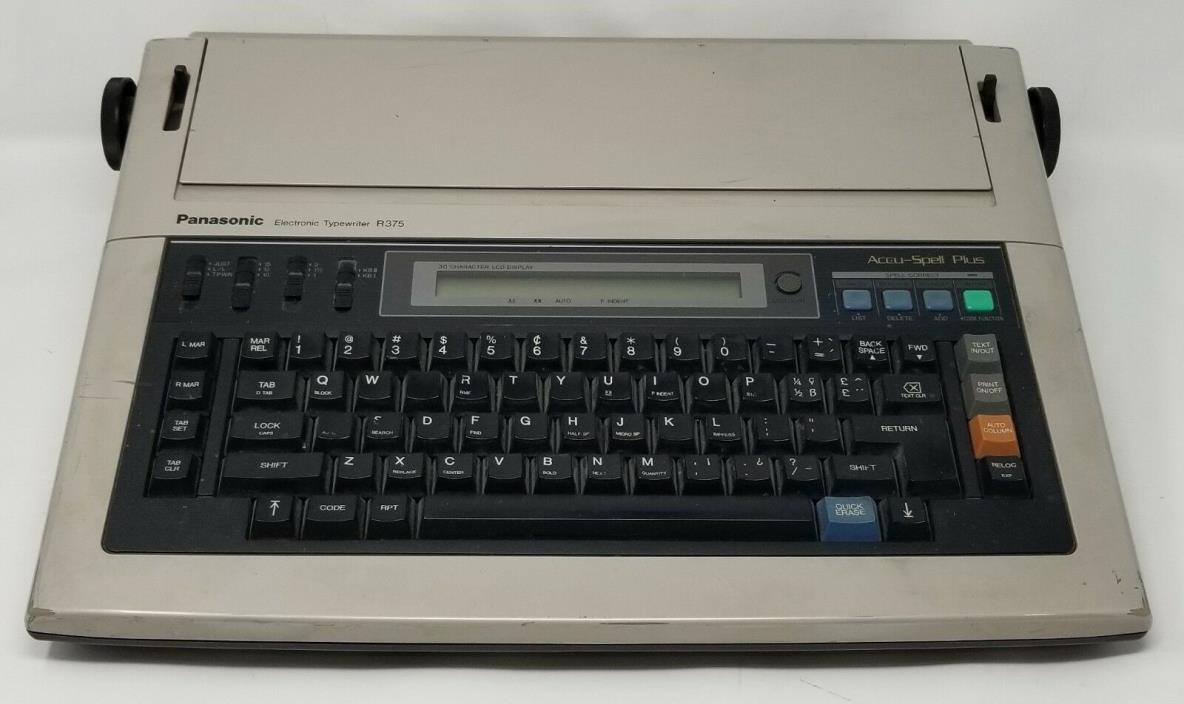 Panasonic R375 Electronic Correcting Typewriter Accu-Spell Plus - Ships FREE