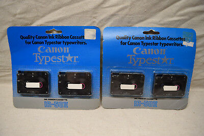 Canon Typestar IR-50II Electric Typewriter Ink Ribbon Film Cassettes 2 Two Packs