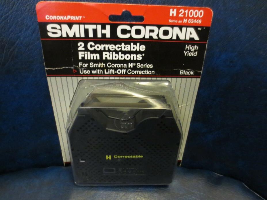 Smith Corona H 21000 Correctable Film Typewriter Ribbon Tape 2 Pack NIB