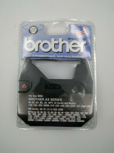 2 Pack Brother 1230 Black Correctable 1030 Film Ribbon A1