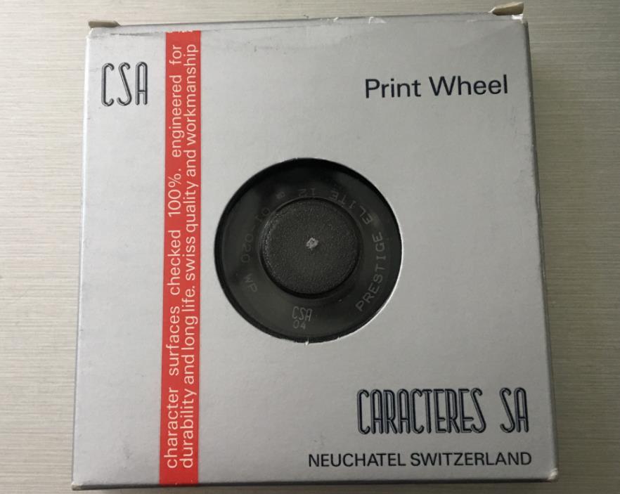 Vintage CSA Print Wheel Prestige Elite 12 01-020 WP CSA 04 QUME Mono Compatible