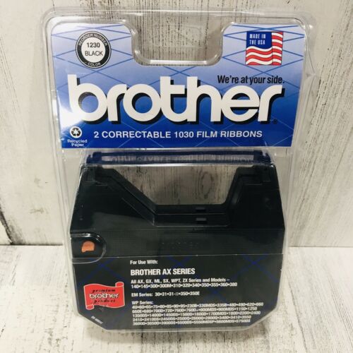 Brother 2 Correctable 1030 Film Ribbons 1230 Black New & Sealed