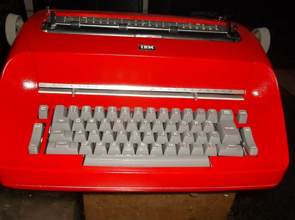 Authentic 1960s IBM Antique  Selectric I  Re-Furbished Red Vintage Typewriter