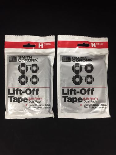 Lot of 2 Smith Corona Lift Off Tape H 59048 (Lift-Rite) Dual Pack - 3 available